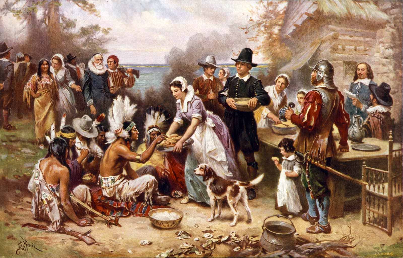 The Image of the First Thanksgiving Day
