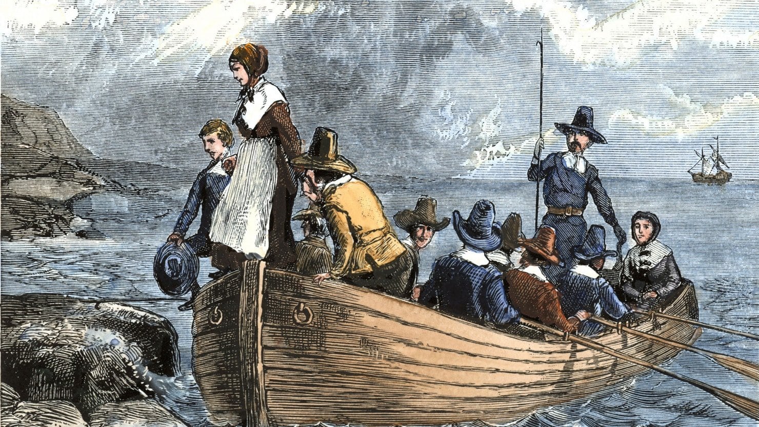 Pilgrims Sailed through Ocean to America