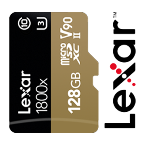 Lexar Professional 1800x microSD for 4K & 8K video recording
