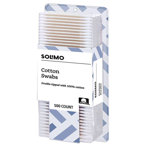 Amazon Solimo Cotton Swabs