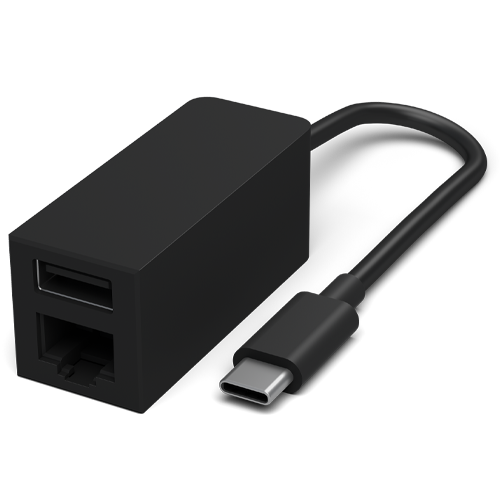 Surface USB-C to Ethernet and USB-A Adapter