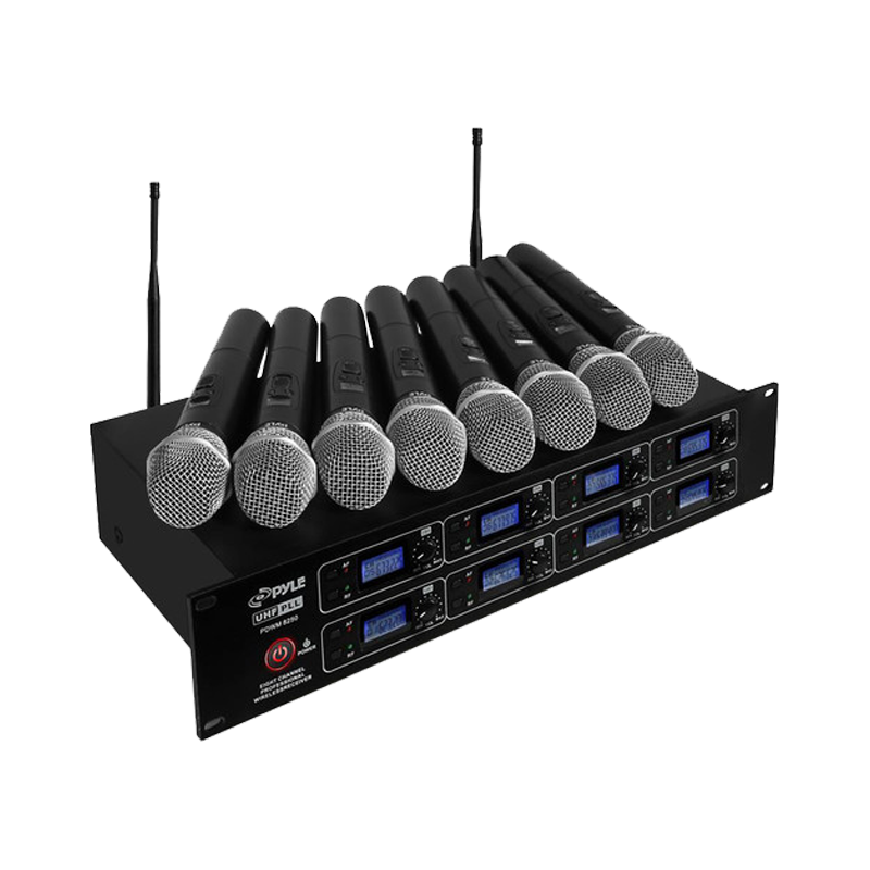 Pyle Pro PWEM8250 is the best 8 set wireless microphone system